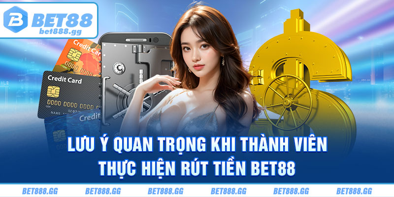 Lưu ý quan trọng khi thành viên thực hiện rút tiền Bet88